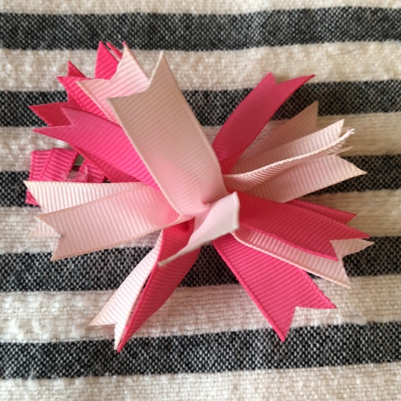 Set of 4 Ribbon Barrettes (Blue,Green,Yellow,Pink) - Picture 5 of 9